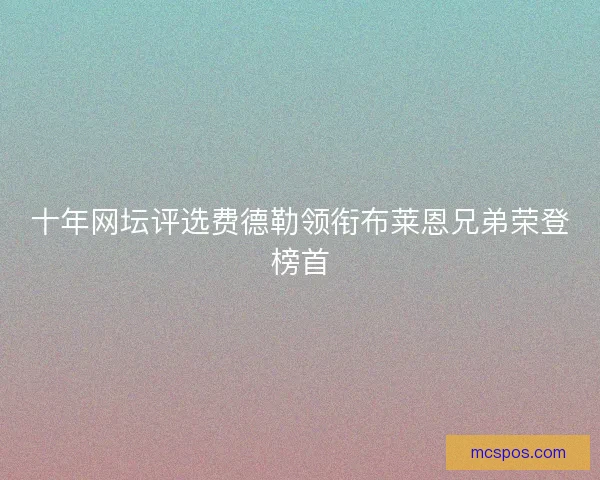 十年网坛评选费德勒领衔布莱恩兄弟荣登榜首 十年网坛评选费德勒领衔布莱恩兄弟荣登榜首